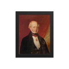 Amschel Mayer Rothschild framed print on a plain backdrop in size 8"x10".