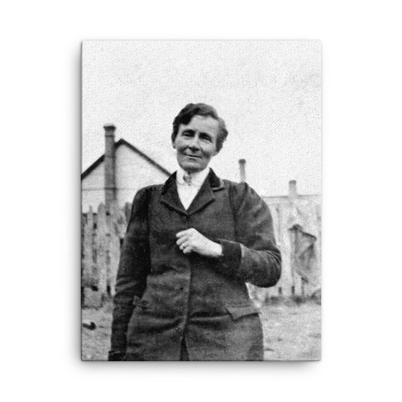 Amy Bock canvas print on a plain backdrop in size 18