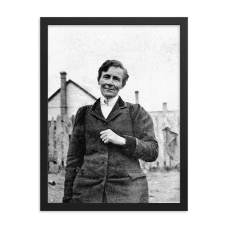 Amy Bock framed print on a plain backdrop in size 18