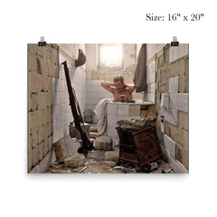 An Allied Soldier Bathing in Tobruk, Libya, 17 February 1942 poster 2