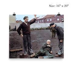 An American Soldier Observing Dachau Prisoners Preparing to Execute an SS Guard, April 29, 1945 poster 2