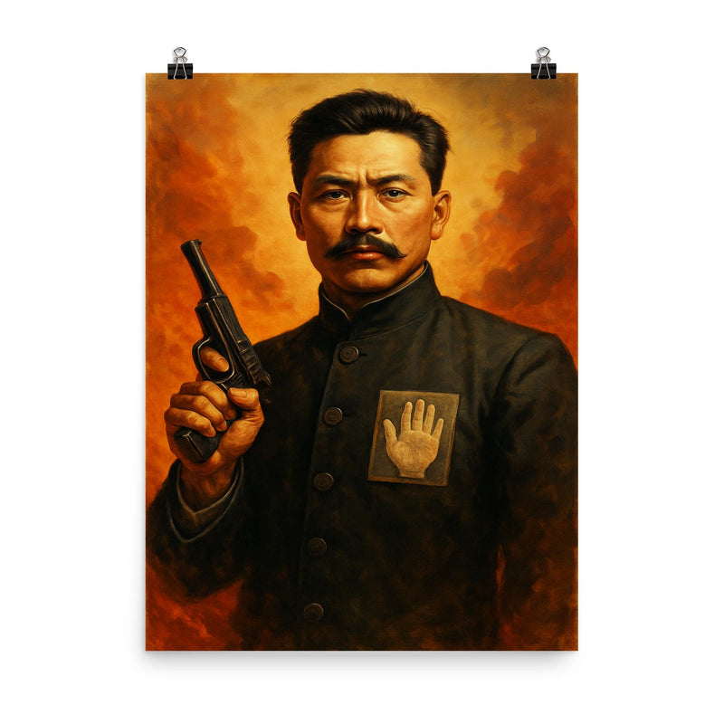 An Jong geun poster on a plain backdrop in size 8