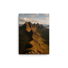 An Teallach Ridge Scotland canvas print on a plain backdrop in size 12"x16".