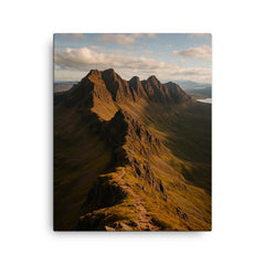 An Teallach Ridge Scotland canvas print on a plain backdrop in size 16"x20".