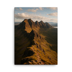 An Teallach Ridge Scotland canvas print on a plain backdrop in size 18"x24".