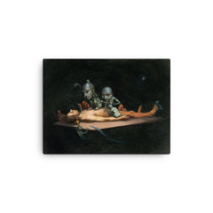 An Unconscious Man by Richard Tennant Cooper canvas print on a plain backdrop in size 12"x16".