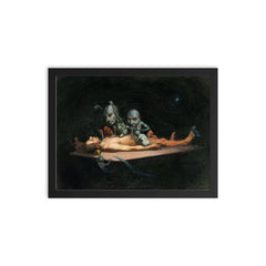 An Unconscious Man by Richard Tennant Cooper framed print on a plain backdrop in size 12"x16".
