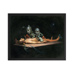 An Unconscious Man by Richard Tennant Cooper framed print on a plain backdrop in size 16"x20".
