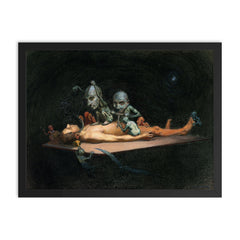 An Unconscious Man by Richard Tennant Cooper framed print on a plain backdrop in size 18"x24".