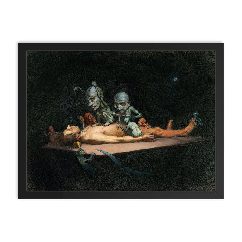 An Unconscious Man by Richard Tennant Cooper framed print on a plain backdrop in size 18