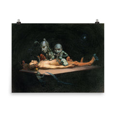 An Unconscious Man by Richard Tennant Cooper poster on a plain backdrop in size 8"x10".