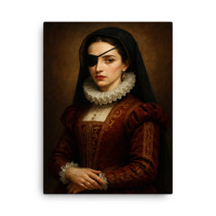 Ana de Mendoza canvas print on a plain backdrop in size 18"x24".