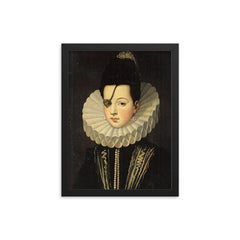 Ana de Mendoza framed print on a plain backdrop in size 12"x16".