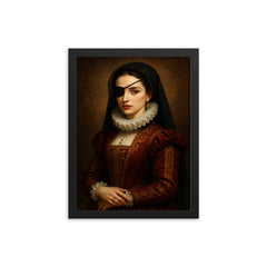 Ana de Mendoza framed print on a plain backdrop in size 12"x16".