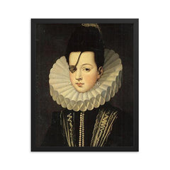 Ana de Mendoza framed print on a plain backdrop in size 16"x20".