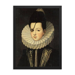 Ana de Mendoza framed print on a plain backdrop in size 18"x24".