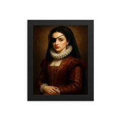 Ana de Mendoza framed print on a plain backdrop in size 8"x10".