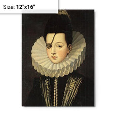 Ana de Mendoza metal print on a plain backdrop in size 12"x16".