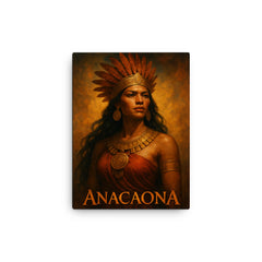 Anacaona canvas print on a plain backdrop in size 12"x16".