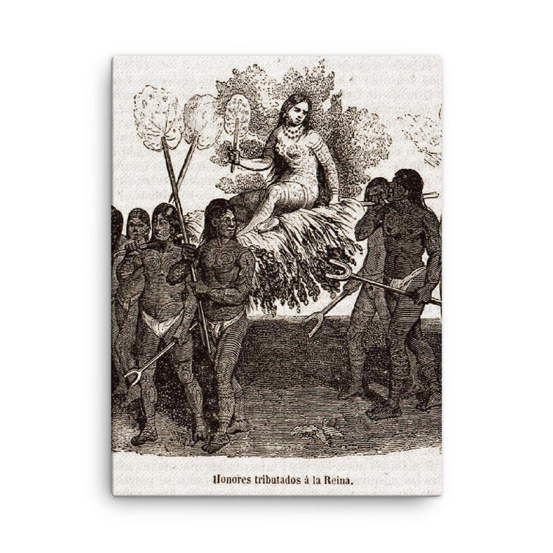 Anacaona canvas print on a plain backdrop in size 18