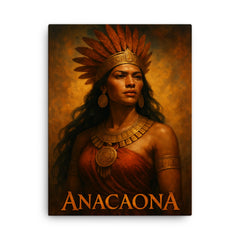 Anacaona canvas print on a plain backdrop in size 18"x24".