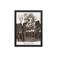 Anacaona framed print on a plain backdrop in size 12"x16".