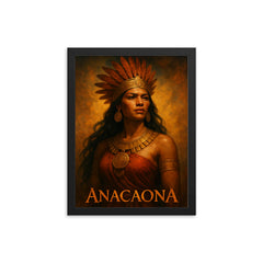 Anacaona framed print on a plain backdrop in size 12"x16".
