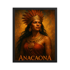 Anacaona framed print on a plain backdrop in size 16"x20".