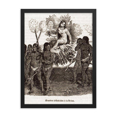 Anacaona framed print on a plain backdrop in size 18"x24".