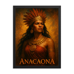 Anacaona framed print on a plain backdrop in size 18"x24".