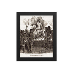 Anacaona framed print on a plain backdrop in size 8"x10".