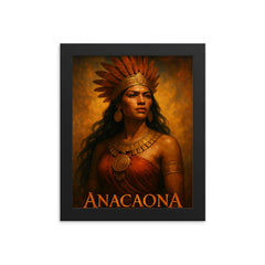 Anacaona framed print on a plain backdrop in size 8"x10".