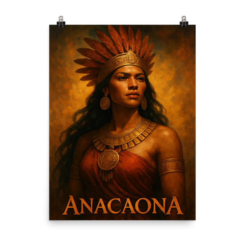 Anacaona poster on a plain backdrop in size 8