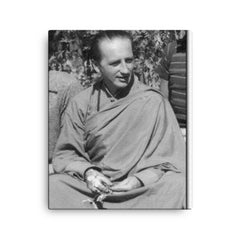 Anagarika Govinda canvas print on a plain backdrop in size 16"x20".