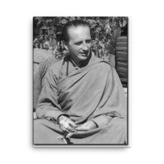 Anagarika Govinda canvas print on a plain backdrop in size 18"x24".