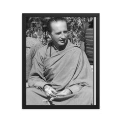 Anagarika Govinda framed print on a plain backdrop in size 16"x20".