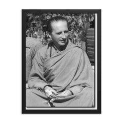Anagarika Govinda framed print on a plain backdrop in size 18"x24".