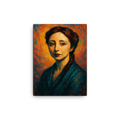 Anais Nin canvas print on a plain backdrop in size 12"x16".