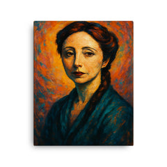 Anais Nin canvas print on a plain backdrop in size 16"x20".