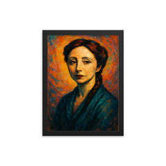 Anais Nin framed print on a plain backdrop in size 12"x16".