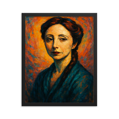 Anais Nin framed print on a plain backdrop in size 16"x20".