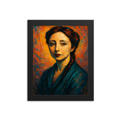 Anais Nin framed print on a plain backdrop in size 8"x10".