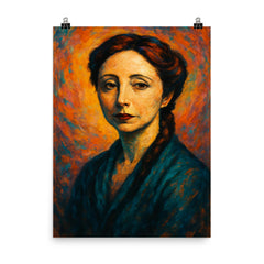 Anais Nin poster on a plain backdrop in size 8"x10".