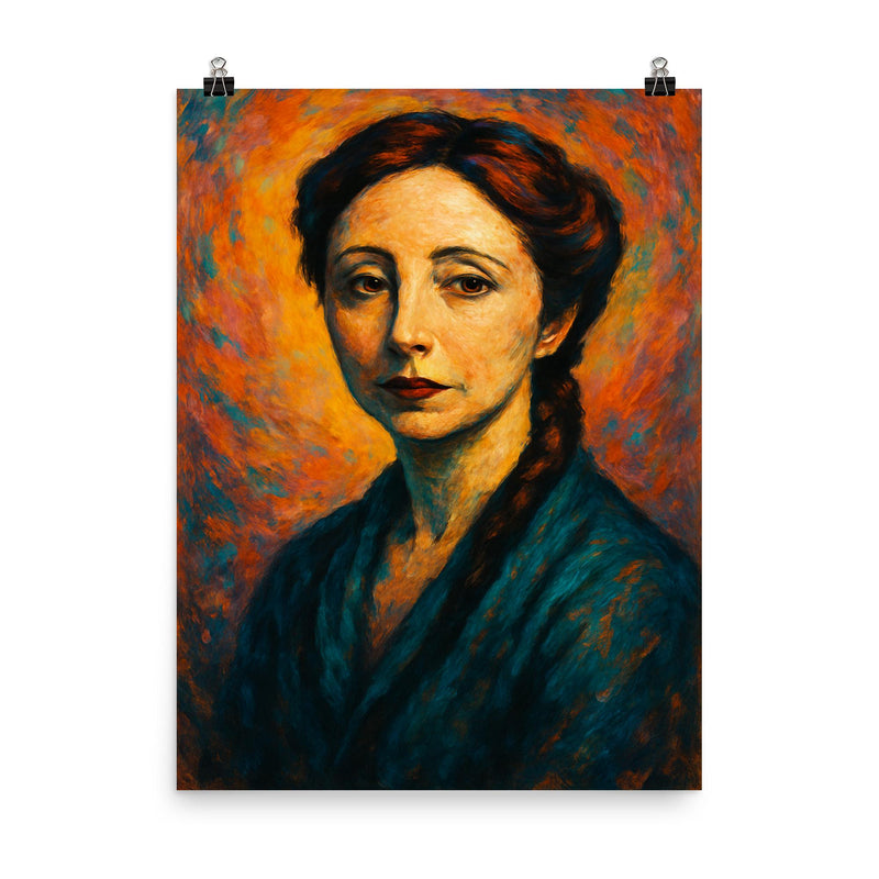 Anais Nin poster on a plain backdrop in size 8
