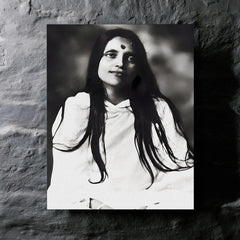 Anandamayi Ma metal print mockup