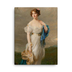 Anastasia de Torby canvas print on a plain backdrop in size 18"x24".