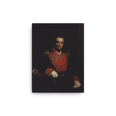 Anastasio Bustamante canvas print on a plain backdrop in size 12"x16".