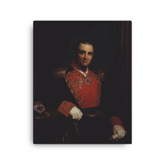 Anastasio Bustamante canvas print on a plain backdrop in size 16"x20".