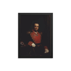 Anastasio Bustamante framed print on a plain backdrop in size 12"x16".