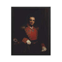 Anastasio Bustamante framed print on a plain backdrop in size 16"x20".